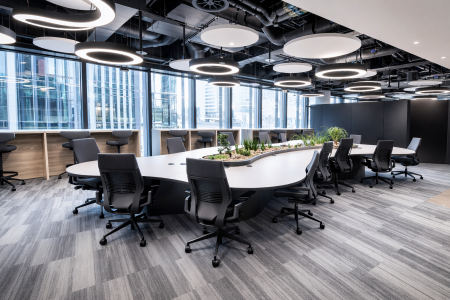 bespoke office furniture open plan hot desk